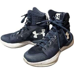 Under Armour Women's Highlight Ace Navy White Volleyball Basketball Shoe 6